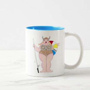 Caneca De Café Em Dois Tons "Não é demais até as Natações da senhora gord