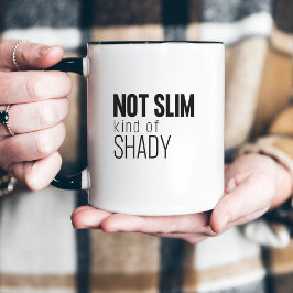 Caneca De Café Em Dois Tons Não é Magro Tipo de Sombras Engraçado Minimalista 