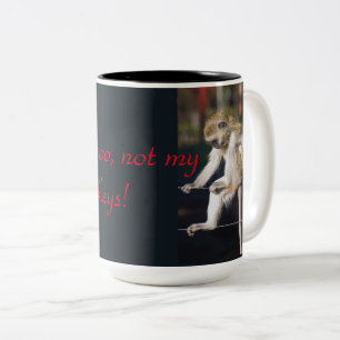 Caneca De Café Em Dois Tons Não é o meu zoológico