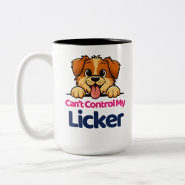 Caneca De Café Em Dois Tons Não é possível controlar meu design de cachorro ma