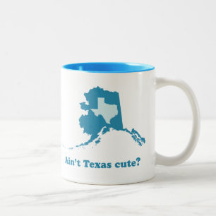 Caneca De Café Em Dois Tons Não é Texas Alaska bonito que vangloria-se