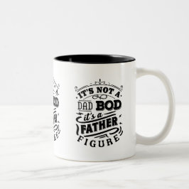 Caneca De Café Em Dois Tons Não é um rabo Pai, é um pai figura texto engraçado