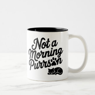 Caneca De Café Em Dois Tons Não é uma manhã Purson Engraçada.