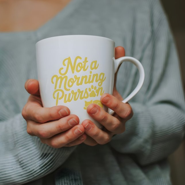 Caneca De Café Em Dois Tons Não é uma manhã Purson Engraçada. (Criador carregado)