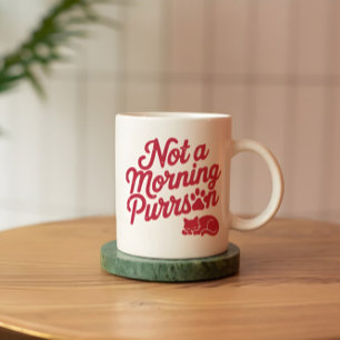 Caneca De Café Em Dois Tons Não é uma manhã Purson Engraçada.