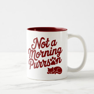 Caneca De Café Em Dois Tons Não é uma manhã Purson Engraçada.