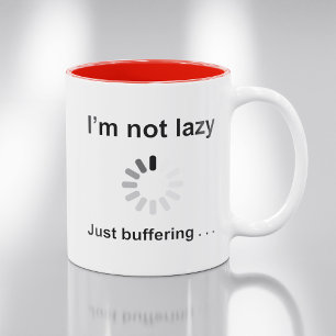 Caneca De Café Em Dois Tons Não Estou com Preguiça - Só Estou Carregando