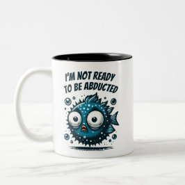 Caneca De Café Em Dois Tons Não estou pronto para ser abduzido