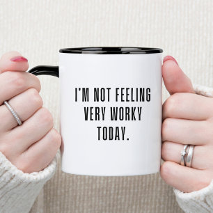 Caneca De Café Em Dois Tons Não Funciona Humor Minimalista, Divertido e Sarcás