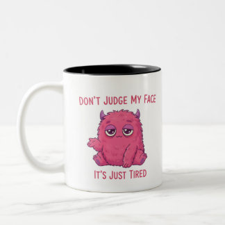 Caneca De Café Em Dois Tons Não julgue o meu rosto É apenas canja - Engraçado