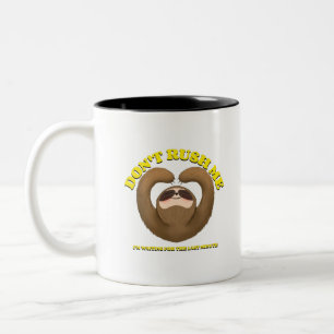 Caneca De Café Em Dois Tons Não me apresse, estou esperando pelo último minuto