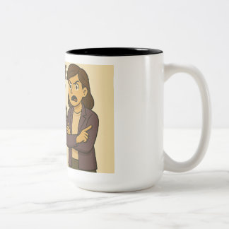 Caneca De Café Em Dois Tons Não me faça usar minha voz de professor