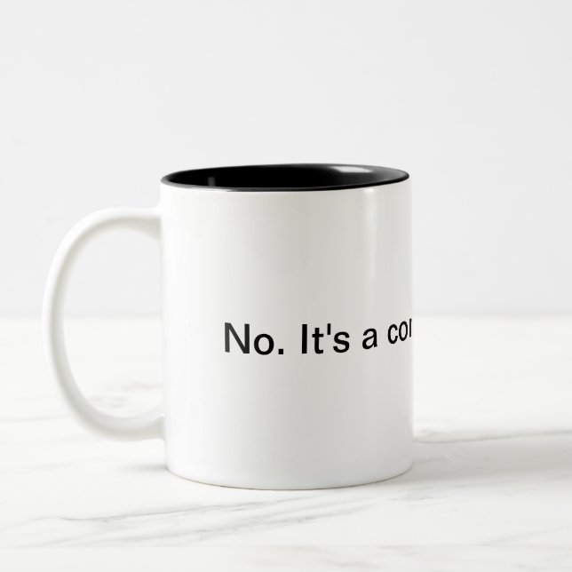 Caneca De Café Em Dois Tons Não, Mug. (Esquerda)
