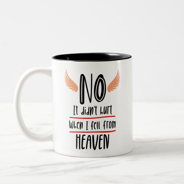 Caneca De Café Em Dois Tons Não, não doeu. (Esquerda)