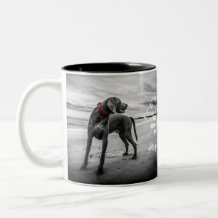 Caneca De Café Em Dois Tons Não olhe para trás/ O melhor ainda é vir cachorro