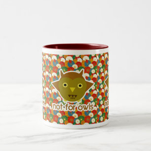Caneca De Café Em Dois Tons Não para corujas