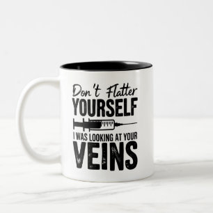 Caneca De Café Em Dois Tons Não Se Iluda Eu Estava Olhando Suas Veias