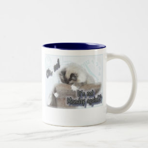 Caneca De Café Em Dois Tons Não segunda-feira outra vez!