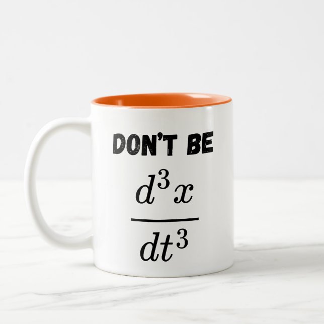 Caneca De Café Em Dois Tons Não Seja Terceiro Ensino Derivado De Matemática Id (Esquerda)
