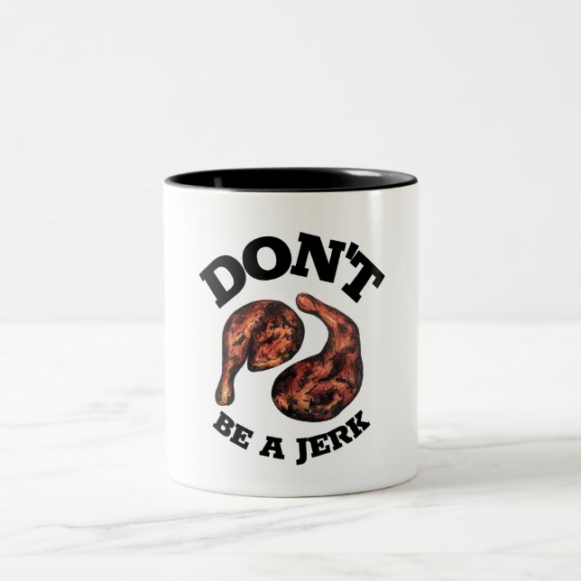 Caneca De Café Em Dois Tons Não sejas um idiota jamaicano. (Centro)