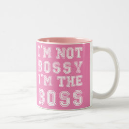 Caneca De Café Em Dois Tons Não sou Bossy Mug