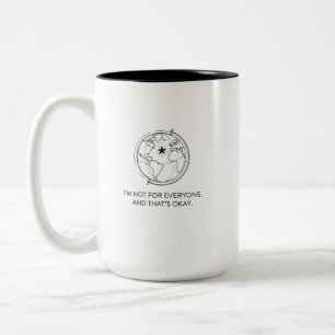 Caneca De Café Em Dois Tons Não Sou Para Todos – Atitude de Viajante Mundial
