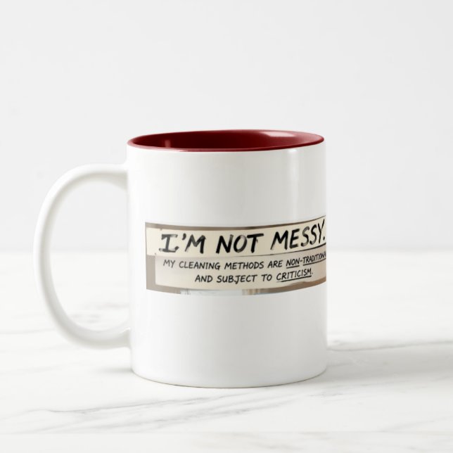 Caneca De Café Em Dois Tons Não sou trocadilho confuso (Esquerda)