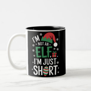 Caneca De Café Em Dois Tons Não Sou Um Elfo Só Baixo Natal Engraçado