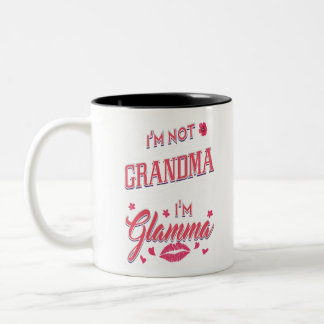 Caneca De Café Em Dois Tons Não sou vovó, sou Glamma