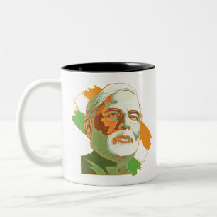 Caneca De Café Em Dois Tons Narendra Modi Primeiro-Ministro da Índia Namo BJP