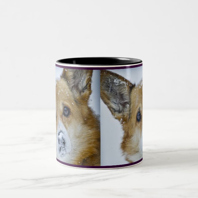 Caneca De Café Em Dois Tons Nariz da neve do CORGI (Centro)
