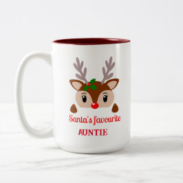 Caneca De Café Em Dois Tons Nariz vermelho giro Reindee, cacau quente Natal