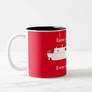 Caneca De Café Em Dois Tons Narrowboat (branco)