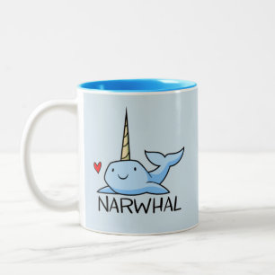 Caneca De Café Em Dois Tons Narwhal