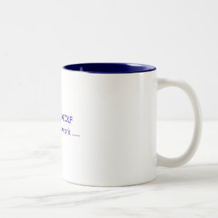 Caneca De Café Em Dois Tons NASCER AO GOLFE…. forçado para trabalhar….