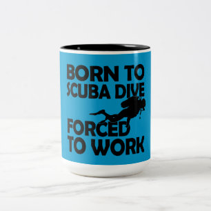 Caneca De Café Em Dois Tons Nascer ao mergulho do mergulhador