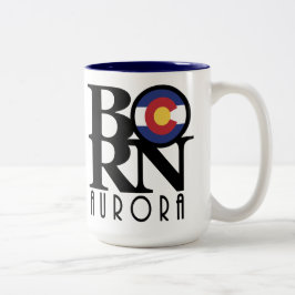 Caneca De Café Em Dois Tons NASCER Aurora Colorado 15oz