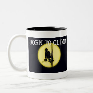 Caneca De Café Em Dois Tons Nascer de escalar o cirurgião arborista