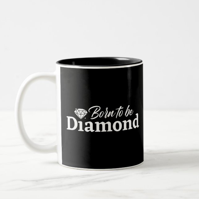 Caneca De Café Em Dois Tons Nascer De Ser Diamante (Esquerda)