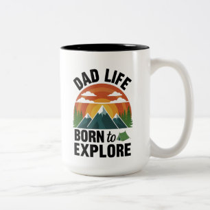 Caneca De Café Em Dois Tons Nascer de vida útil do pai a ser explorado