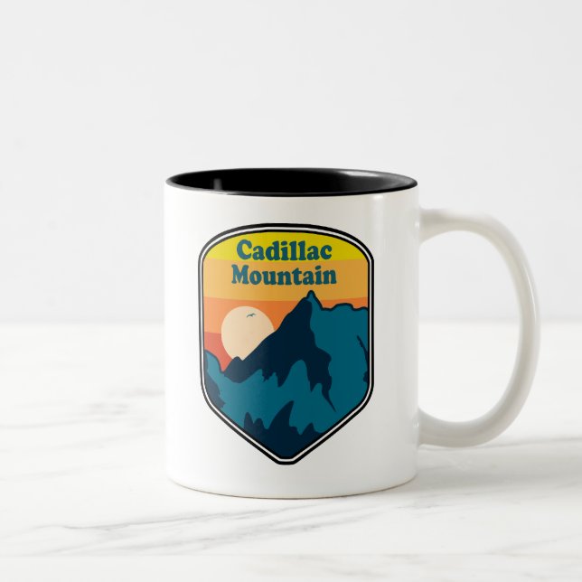 Caneca De Café Em Dois Tons Nascer do Sol em Cadillac Mountain Maine (Direita)