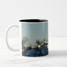 Caneca De Café Em Dois Tons Nascer do sol em uma fazenda chamada Poortjie na á