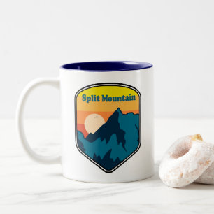 Caneca De Café Em Dois Tons Nascer do sol na Split Mountain Califórnia