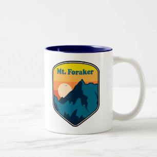Caneca De Café Em Dois Tons Nascer do sol no Mt. Foraker Alasca