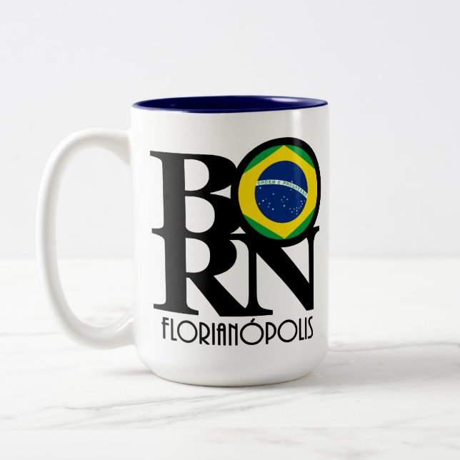Caneca De Café Em Dois Tons NASCER Florianópolis 15oz (Esquerda)