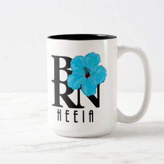 Caneca De Café Em Dois Tons NASCER Heeia Blue Hibiscus 15oz