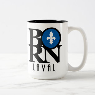 Caneca De Café Em Dois Tons NASCER Laval Quebec 15oz