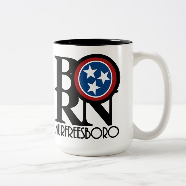 Caneca De Café Em Dois Tons NASCER Murfreesboro, Tennessee Coffee Mug (Direita)