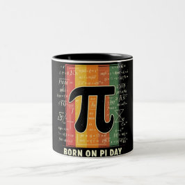 Caneca De Café Em Dois Tons Nascer na Matemática Retroativa do Dia Pi