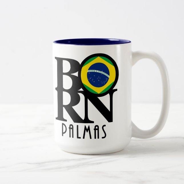 Caneca De Café Em Dois Tons NASCER Palmas 11oz (Direita)